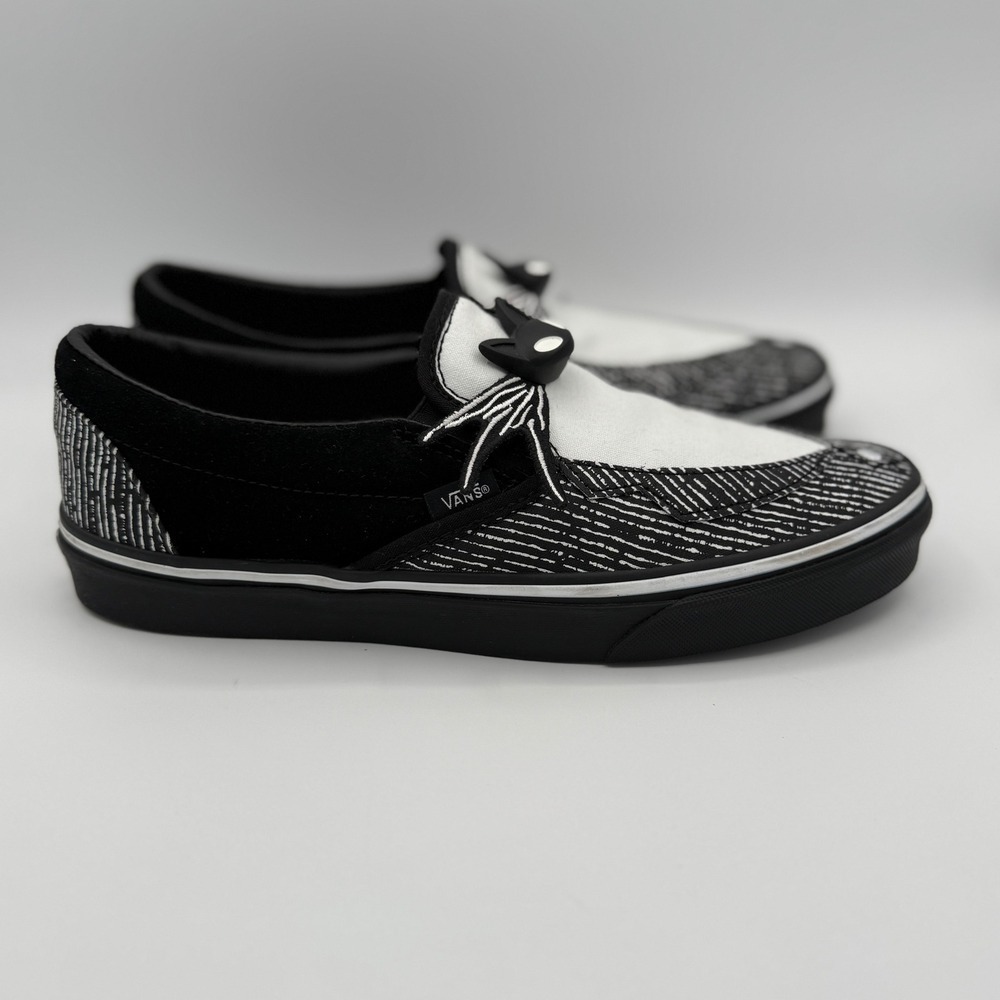 Vans Classic Slip-On () Jack/Nightmare Black White Men's Shoes 9.5 Women